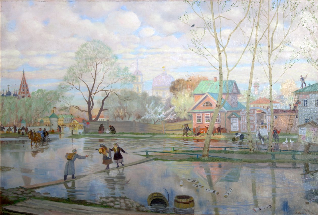 Spring by Boris Mikhailovich Kustodiev