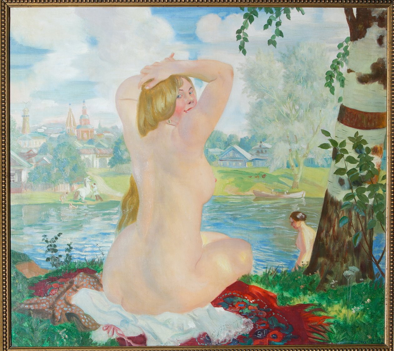 A Bather, 1921 by Boris Mikhailovich Kustodiev
