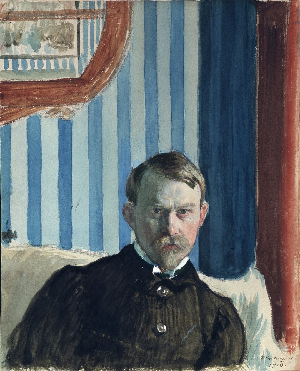 Self-portrait by Boris Mikhailovich Kustodiev