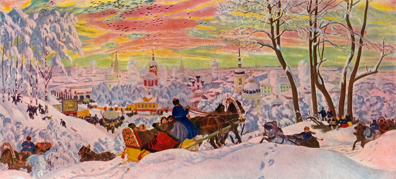 Shrove-Tide by Boris Mikhailovich Kustodiev