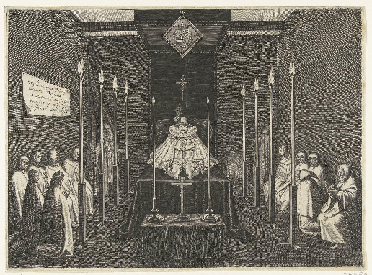 Funeral Bed of Prince Philip William, 1618 by Boëtius Adamsz. Bolswert