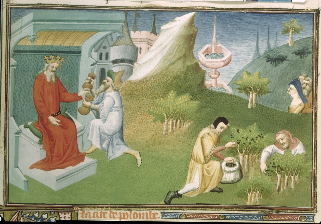 Pepper Harvest and Offering the Fruits to a King, from the 