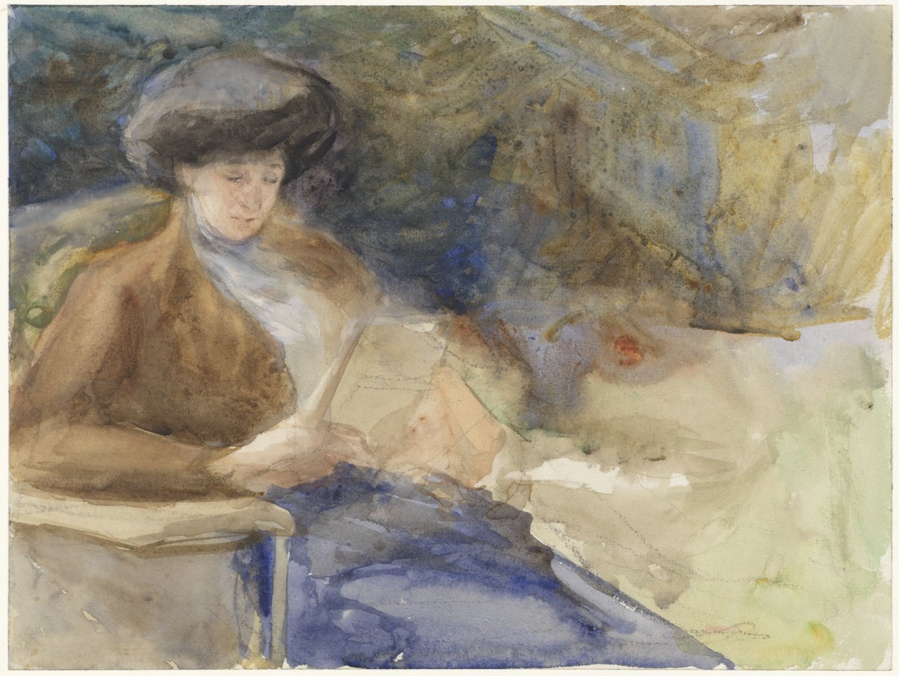 Seated Reading Woman by Bramine Hubrecht