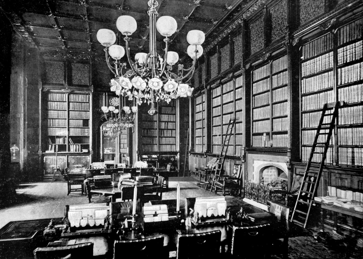 House of Commons Library, London, 1890 by British Photographer