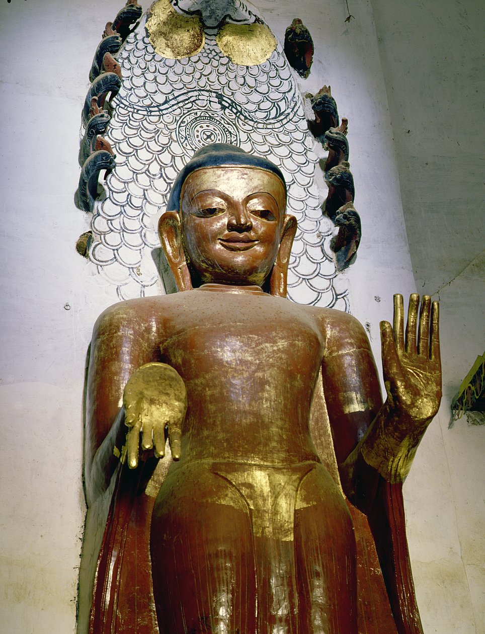 Statue of a standing Buddha by Burmese School