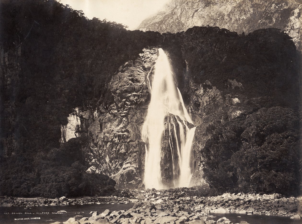 Bowen Fall, Milford Sound by Burton Brothers Studio