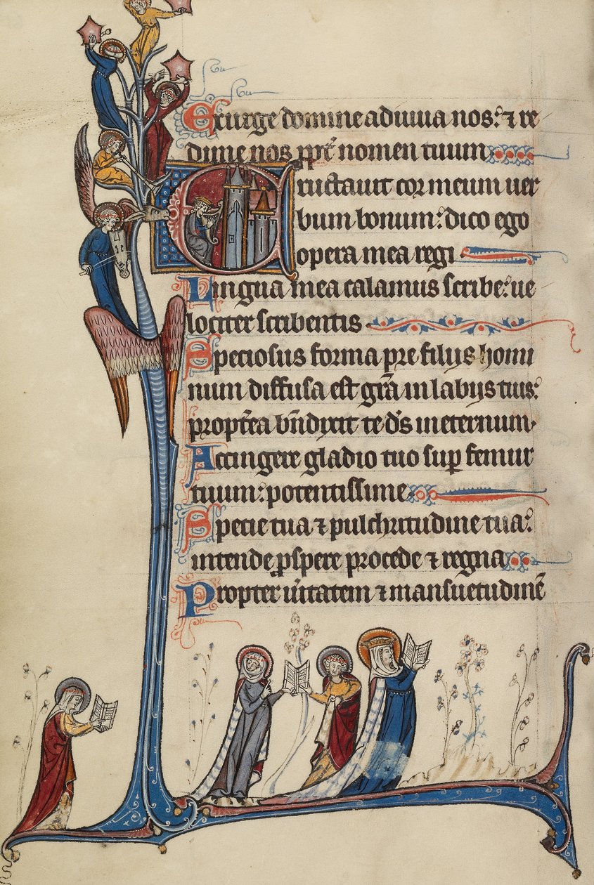 Initial E: David Playing the Harp by Bute Master