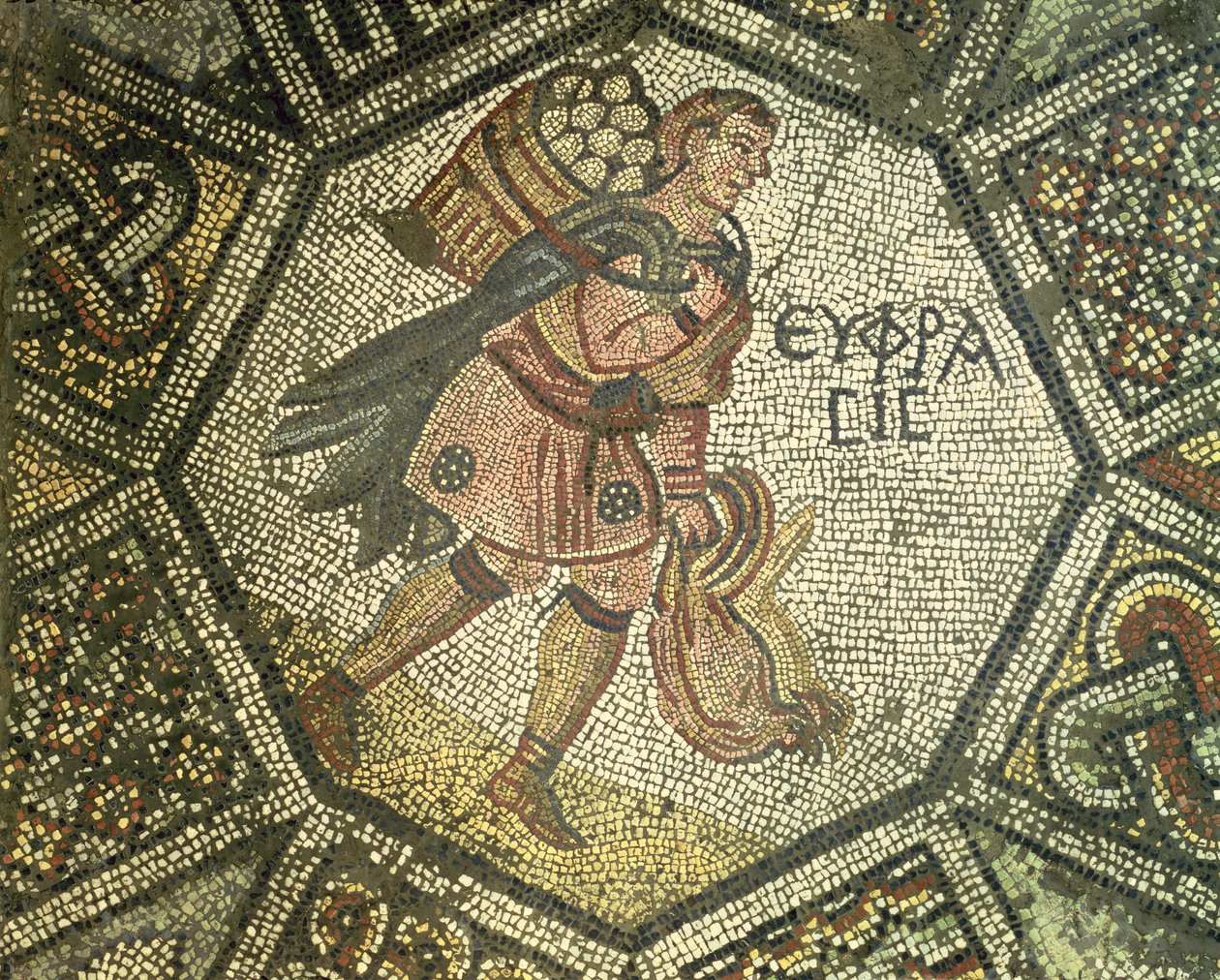 Peasant carrying chickens and a basket of eggs, 5th-6th century by Byzantine