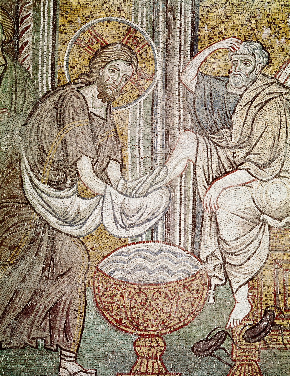 Jesus and St. Peter (detail) by Byzantine School