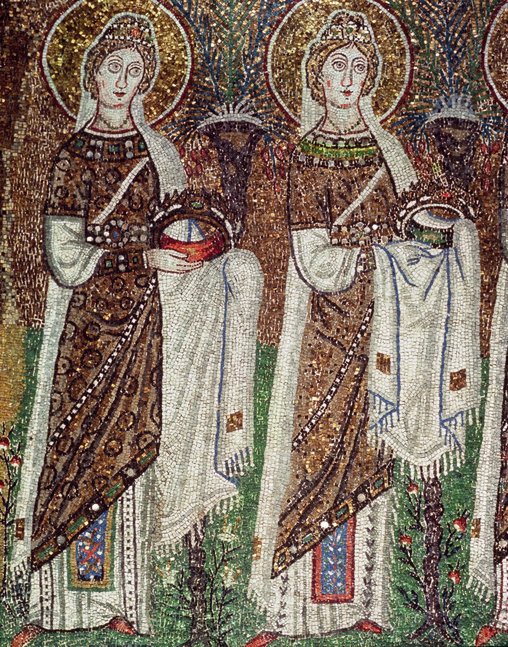 Procession of Virgin Martyrs (detail) by Byzantine School
