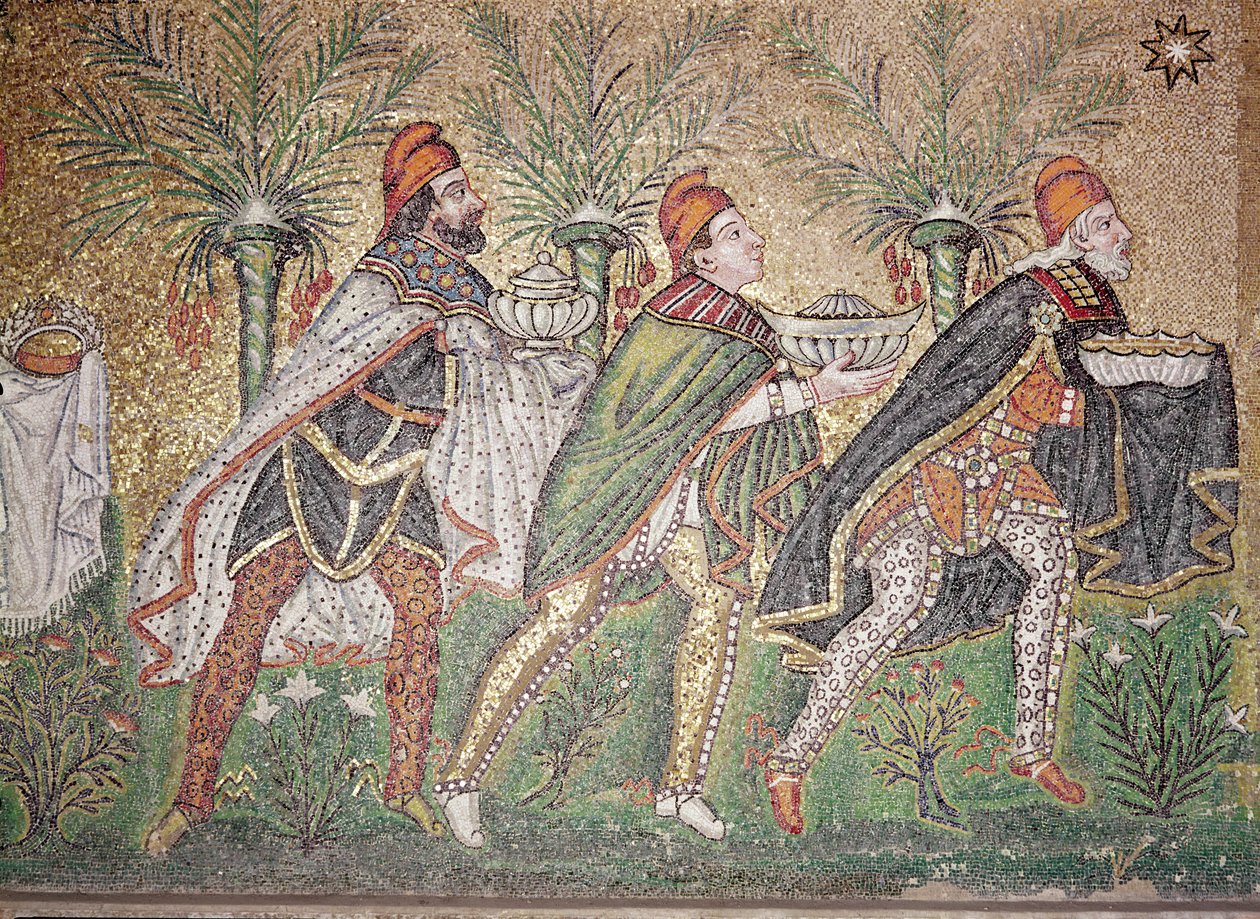 The Three Kings (mosaic) by Byzantine School