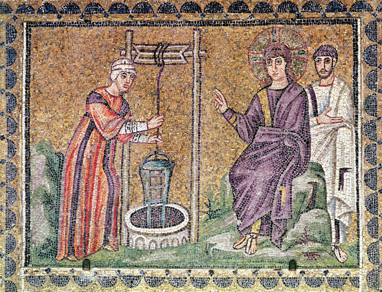 The Woman of Samaria at the Well, Scenes from the Life of Christ by Byzantine School