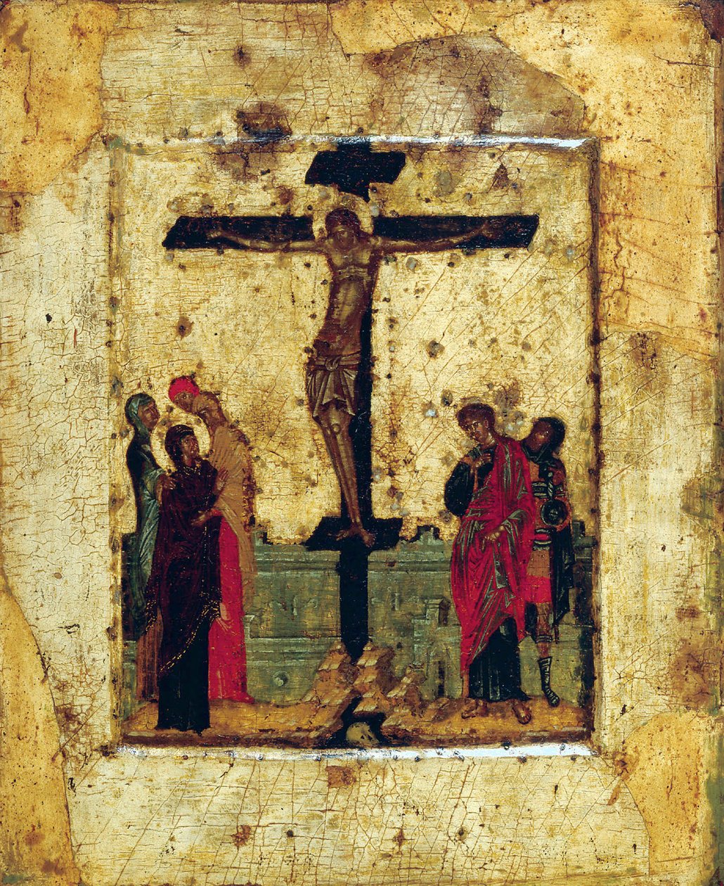 The Crucifixion, end of 14th century by Byzantine icon.