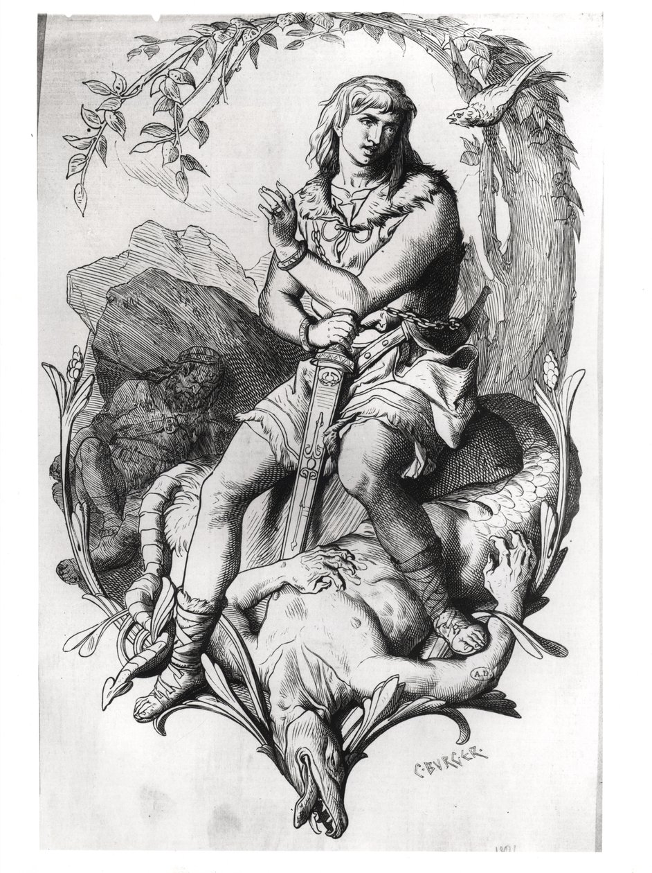 Siegfried and the Dragon with the Magic Bird by C. Burger