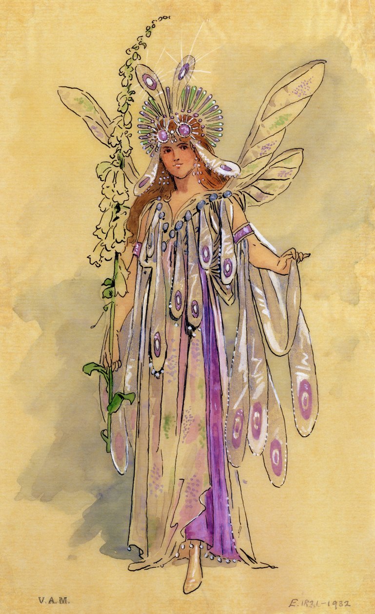 Titania, Queen of the Fairies. Costume design for A Midsummer Night