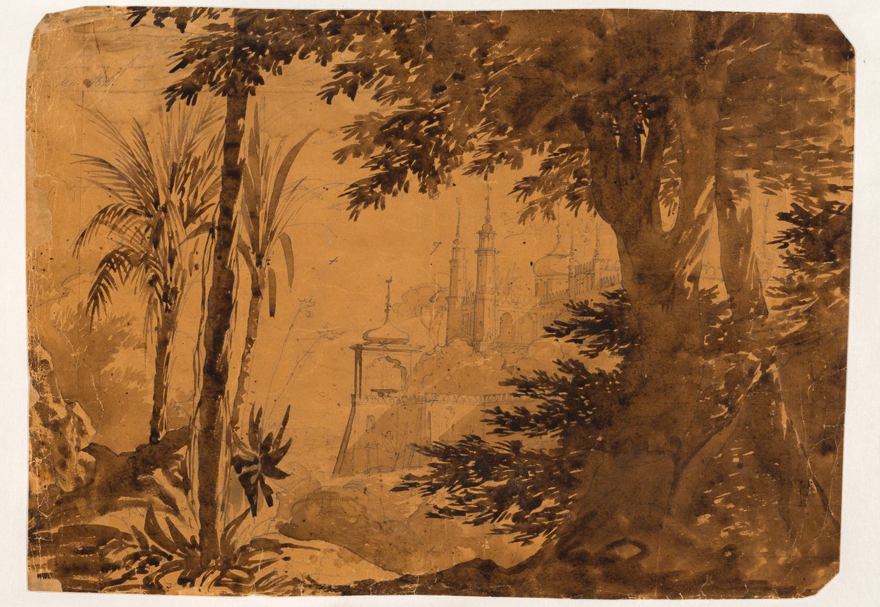 Backdrop. Draft for Membership Piece for the Academy of Fine Arts by C.F. Christensen