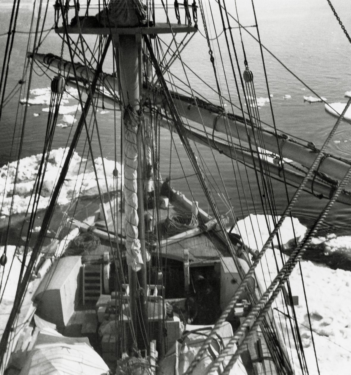 Schooner Stella Polare meeting first ice by J.B. and Brown J. Rowbotham