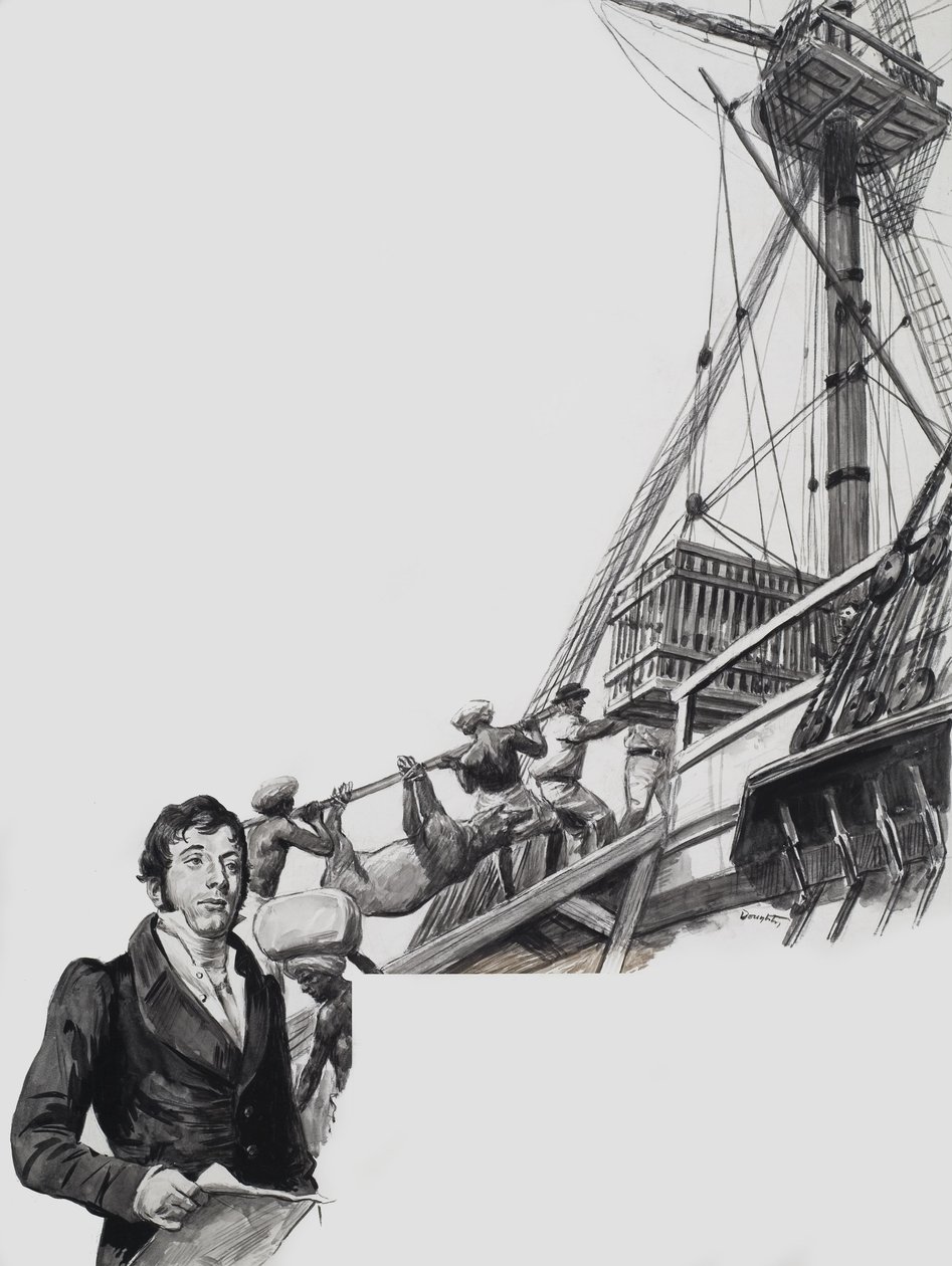 Raffles leaves Singapore by C.L. Doughty