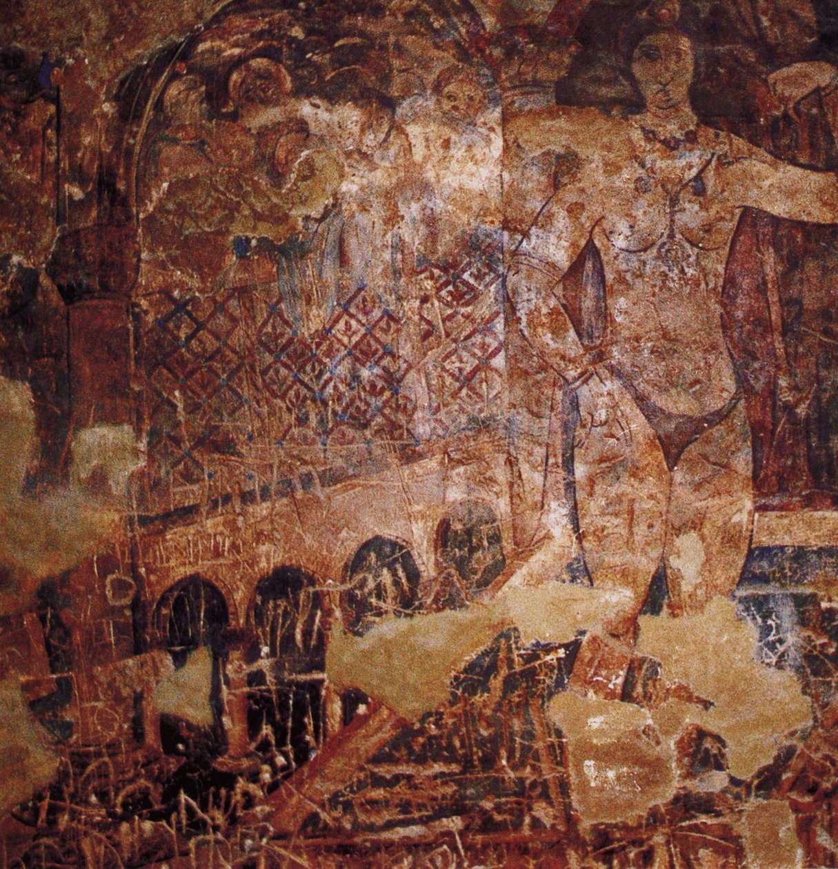 Fresco of Bathing Woman by C.Vibert Guigue