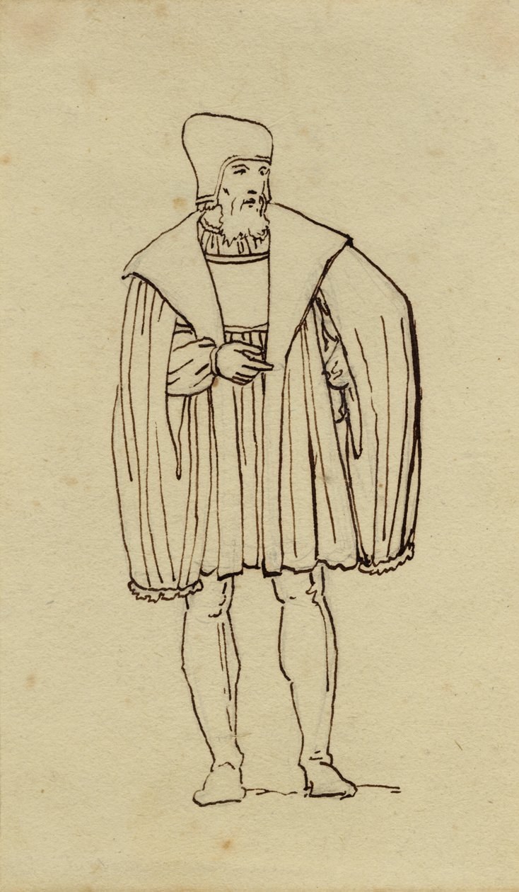 16th Century Costume Study by Christoffer Wilhelm Eckersberg
