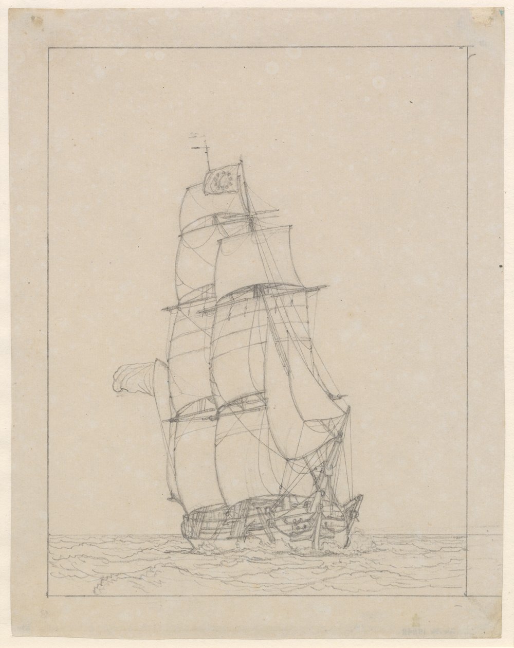 A Brig by Christoffer Wilhelm Eckersberg