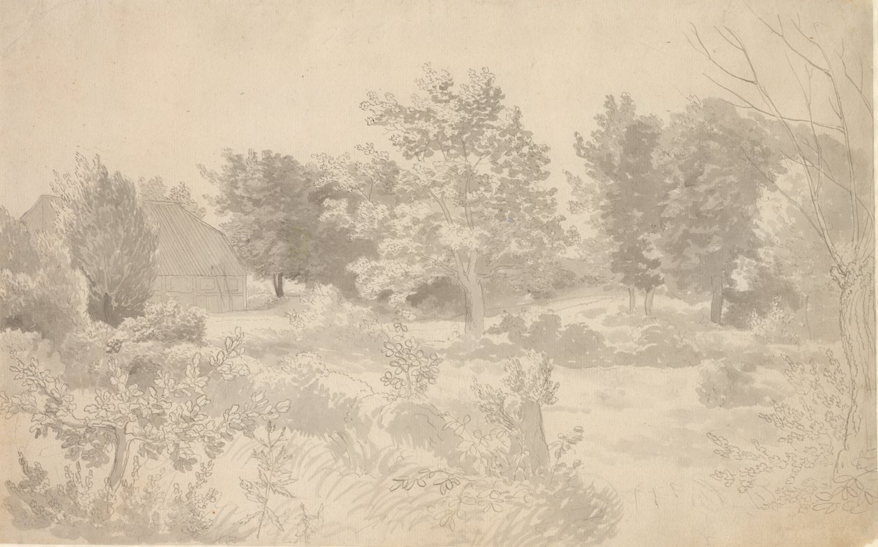 An Enclosure with Trees by Christoffer Wilhelm Eckersberg