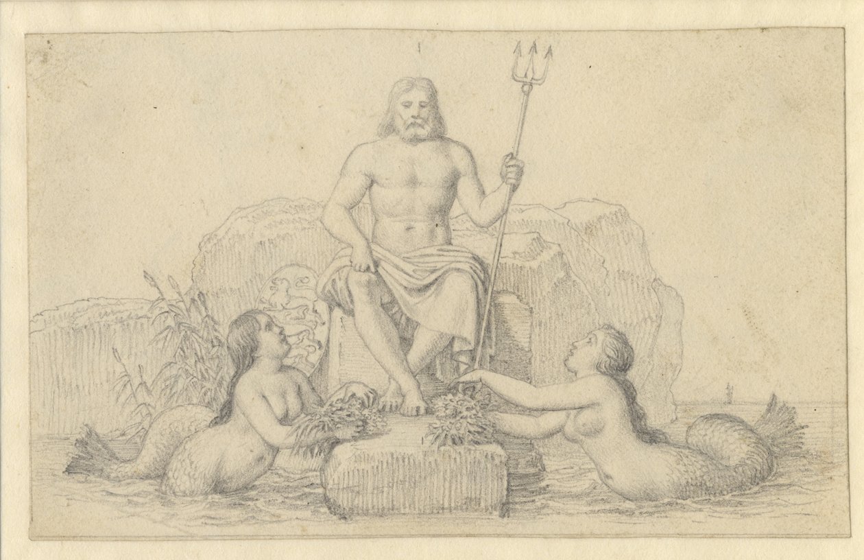 Neptune and Two Nereids by Christoffer Wilhelm Eckersberg