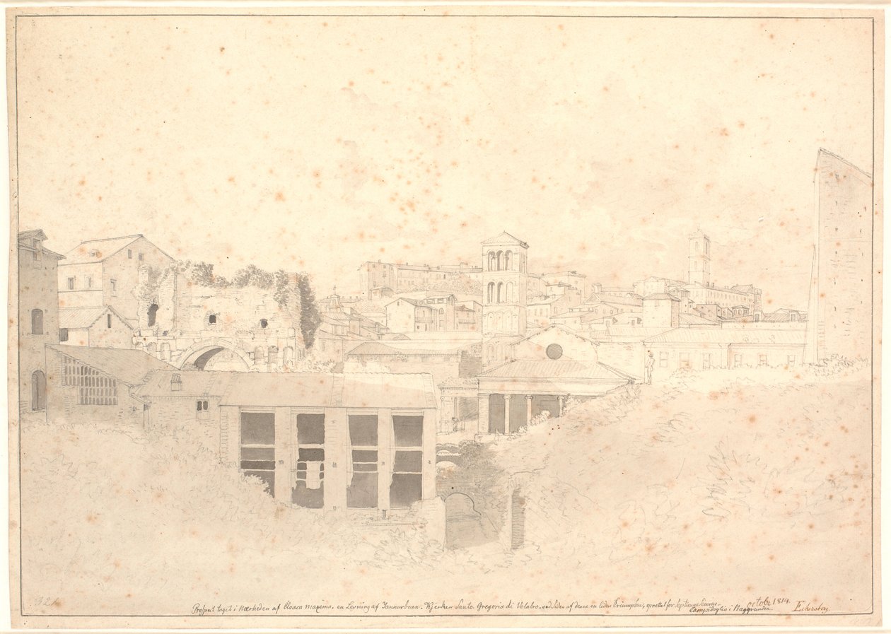 Scene at Cloaca Maxima by Christoffer Wilhelm Eckersberg
