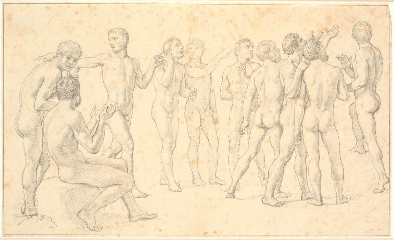 Study of a Group of Naked Men by Christoffer Wilhelm Eckersberg