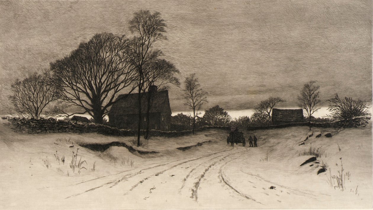 Rural Winter Scene by C. F. William Mielatz