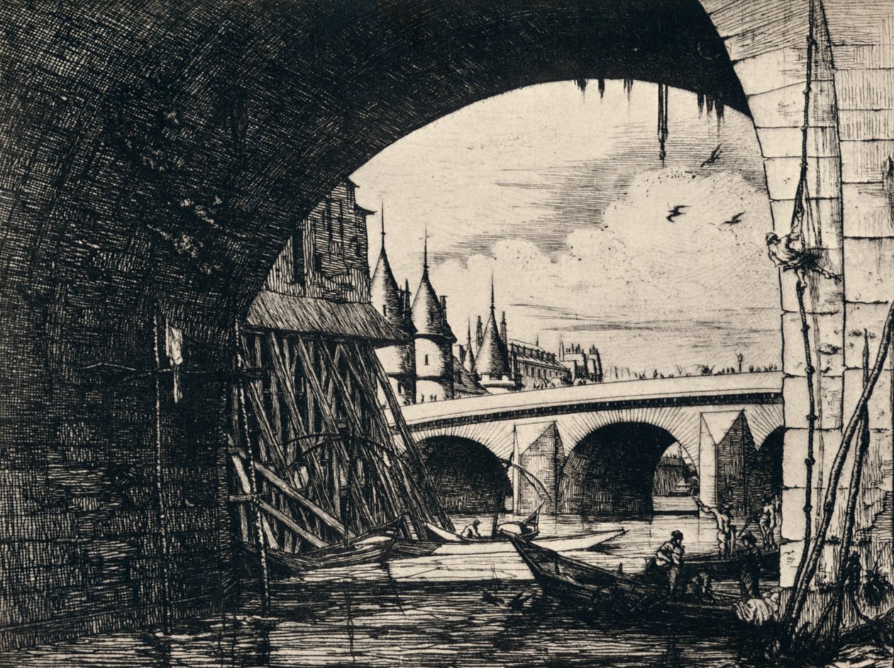 Arch of the Pont Notre-Dame by C. H. Meryon