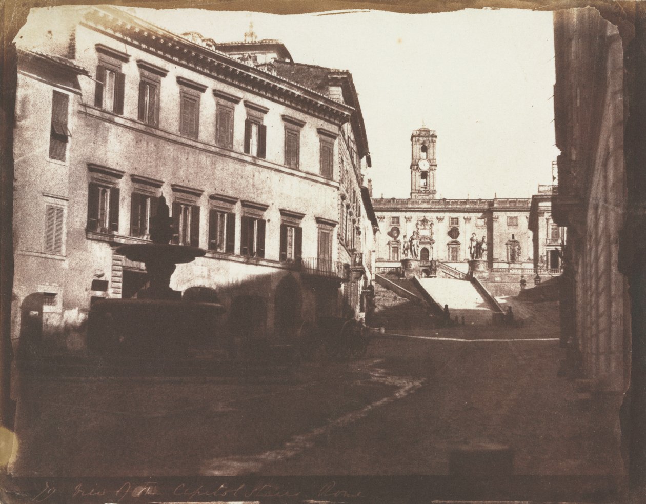 View of the Capitol Stairs, Rome by Calvert Richard Jones