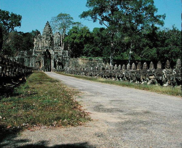 View of the south gate by Cambodian