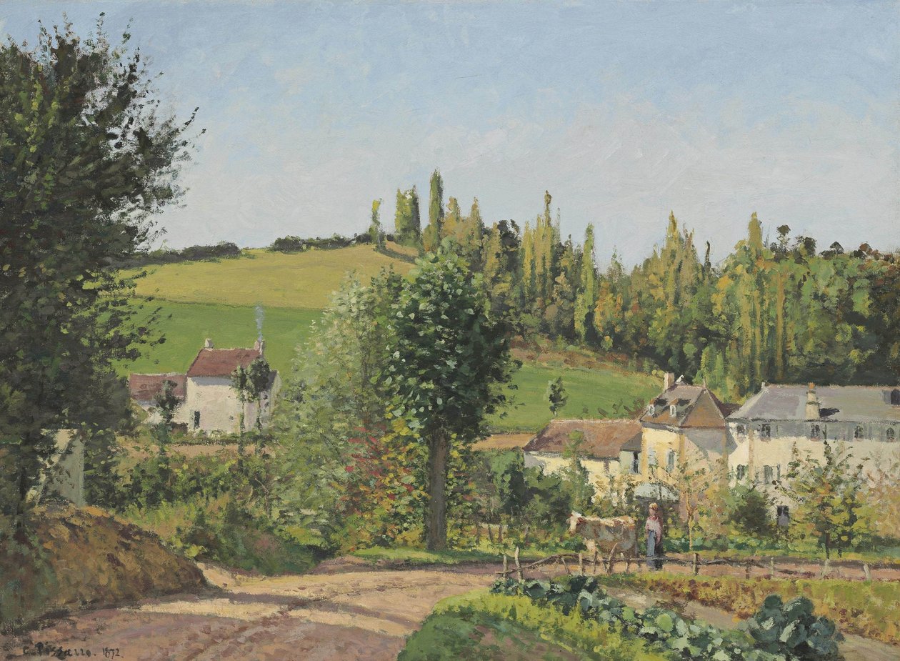 Hamlet near Pontoise by Camille Jacob Pissarro