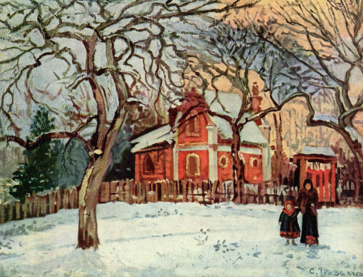 Chestnut Trees in Louveciennes by Camille Jacob Pissarro