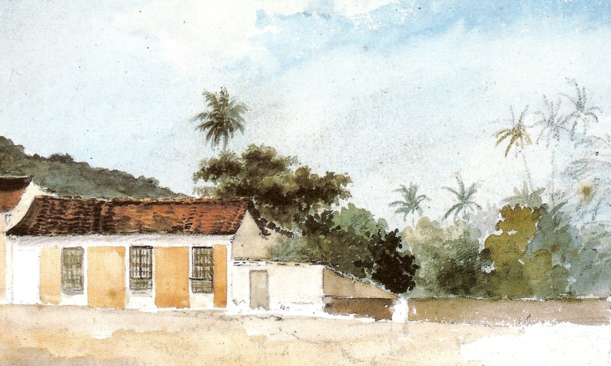 Landscape with Houses with Red Roofs by Camille Jacob Pissarro