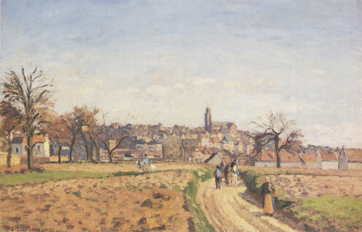 View of Pontoise by Camille Jacob Pissarro