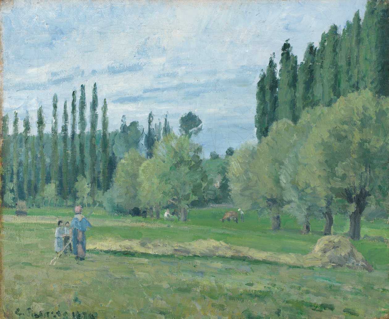 Haymaking by Camille Jacob Pissarro