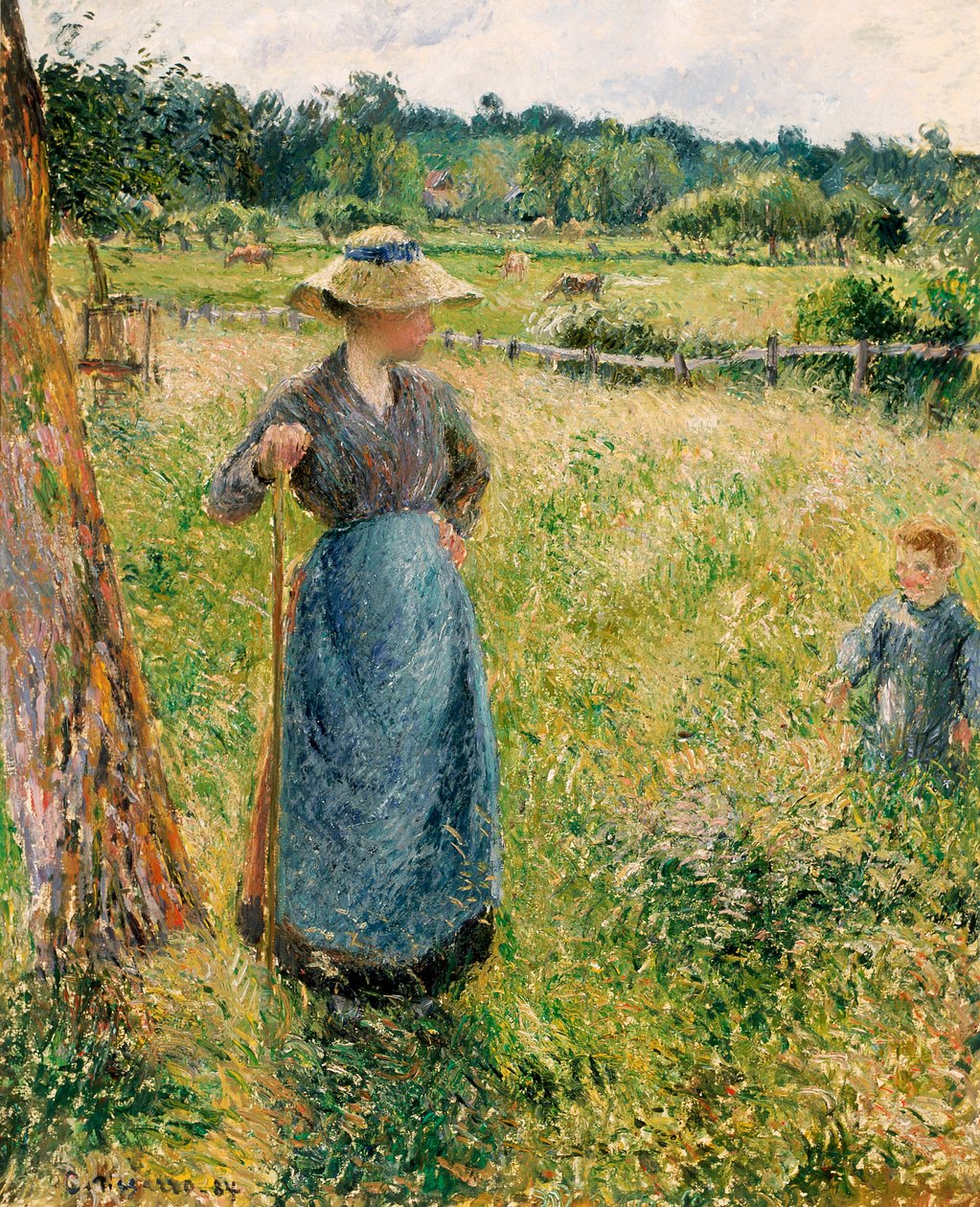 The Haymaker by Camille Pissarro