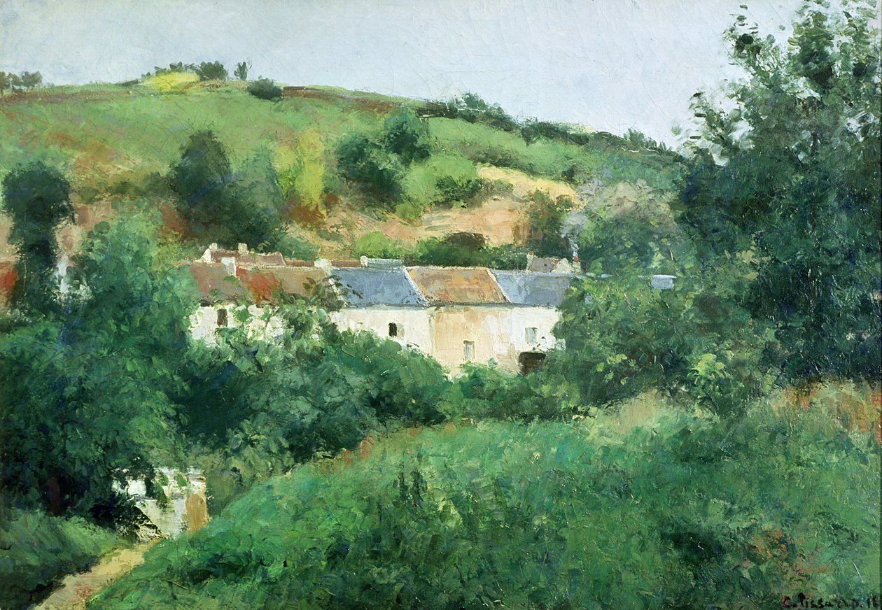 The Path in the Village by Camille Jacob Pissarro