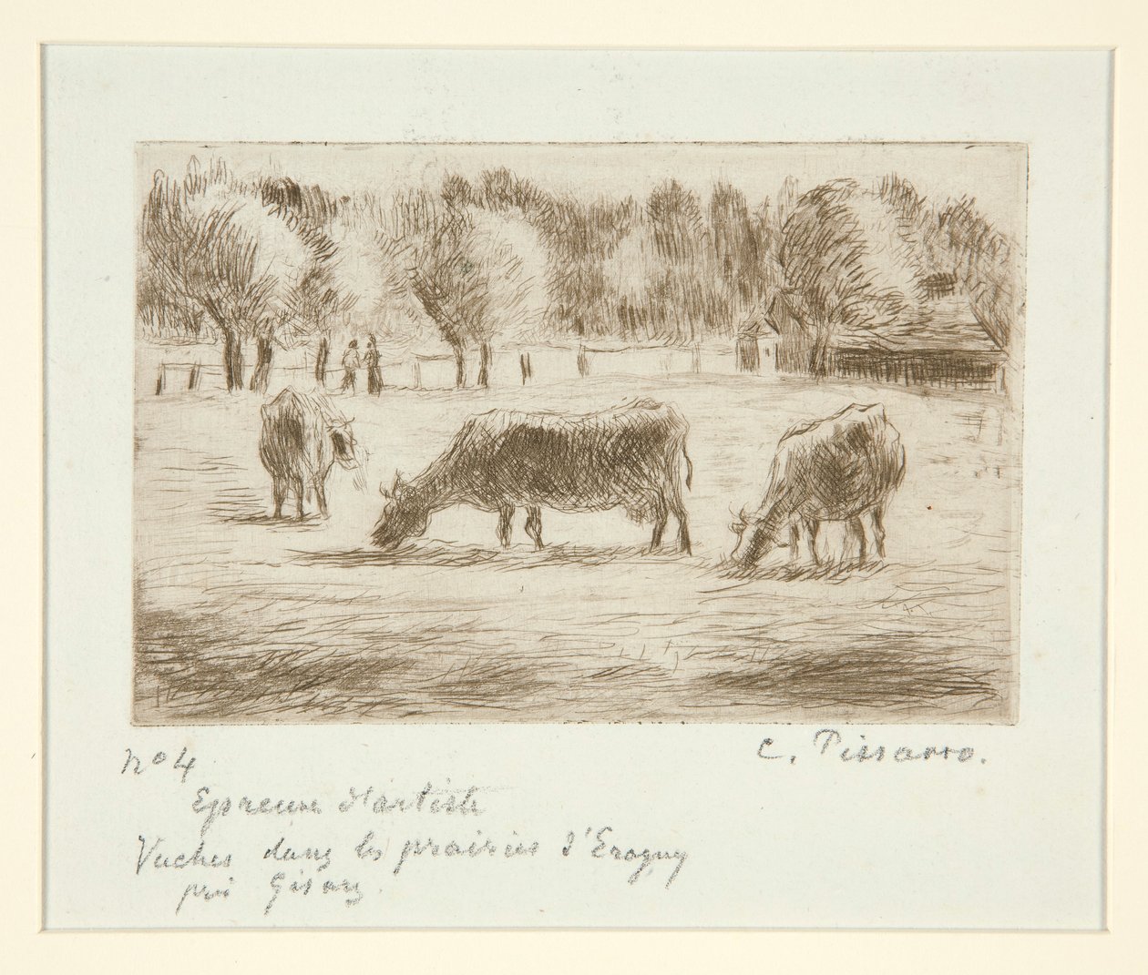 Cows in the Meadows by Camille Pissarro