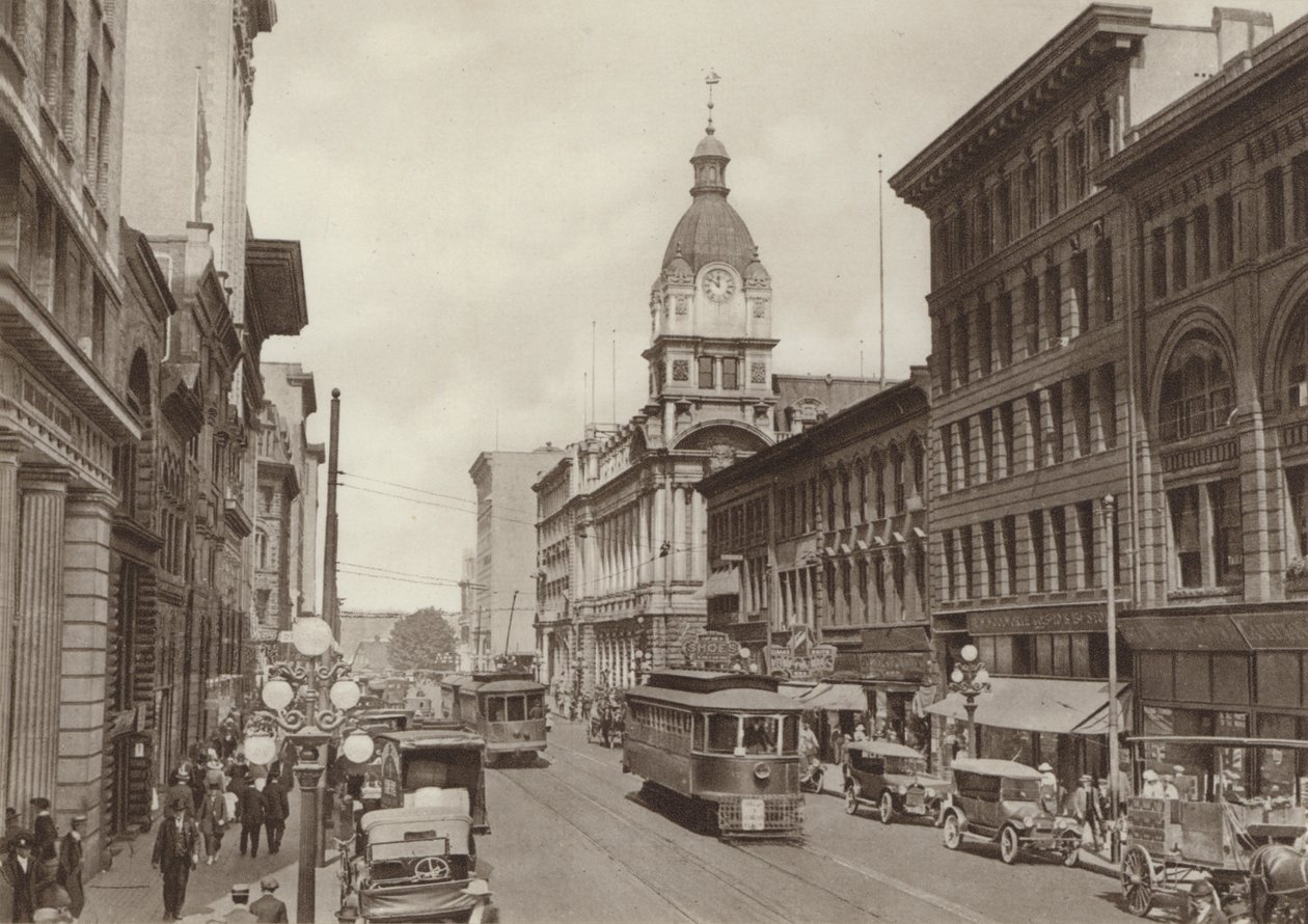 Hastings Street and Post Office by Canadian Photographer