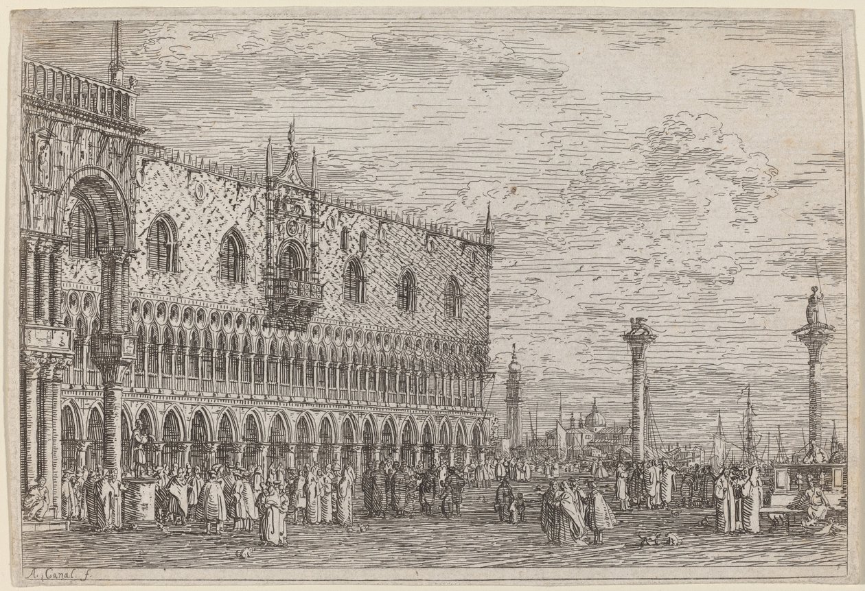 La Piera del Bando. V., c. 1735-1746 by Canaletto