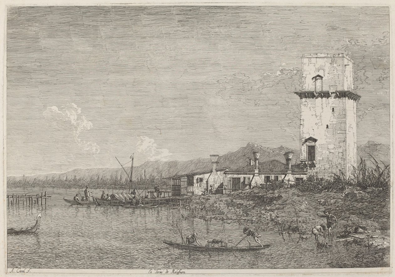 La Torre di Malghera by Canaletto
