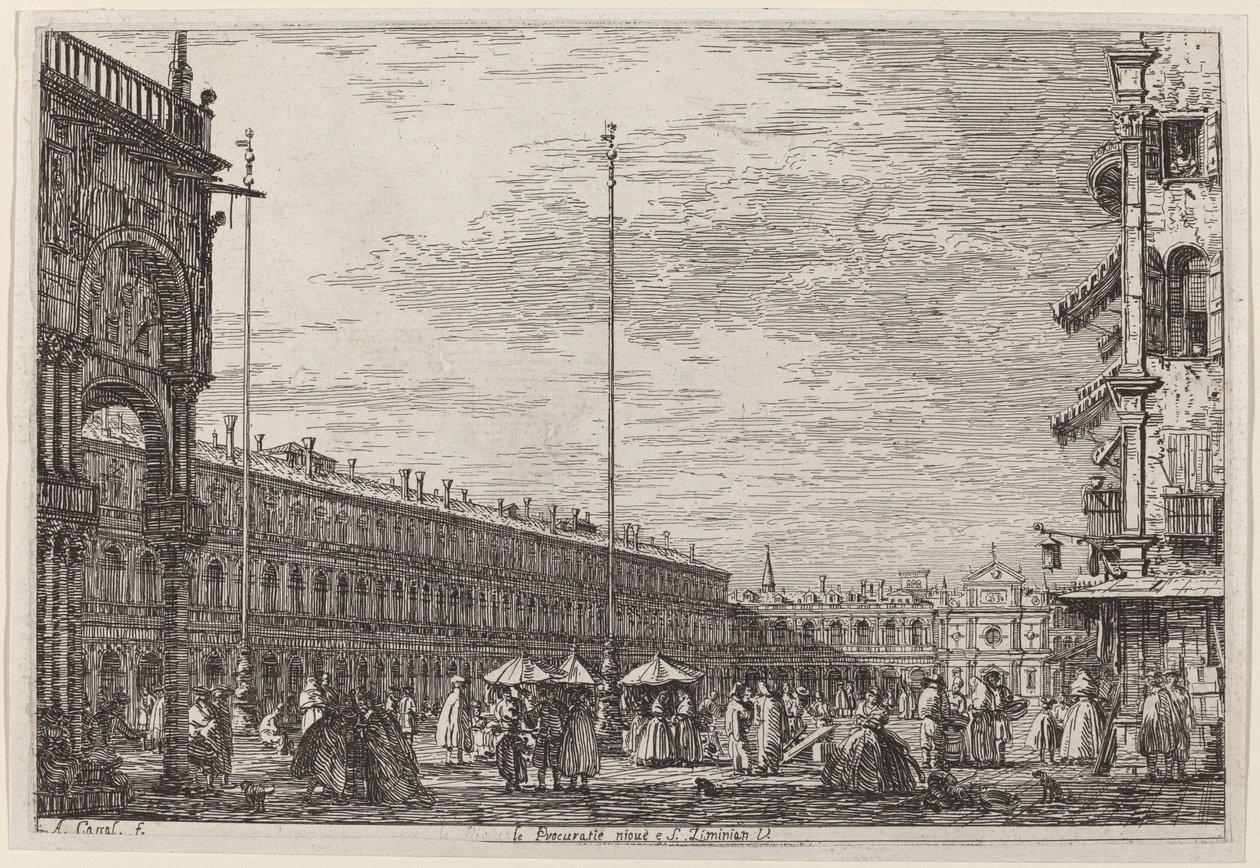 The Procuratie Nuove and S. Ziminian V. by Canaletto