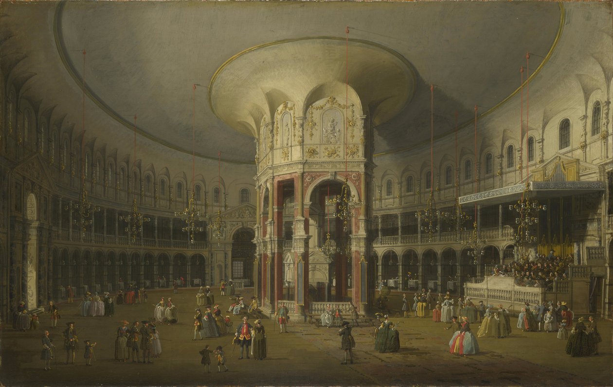 Interior of the Rotunda at Ranelagh by Canaletto