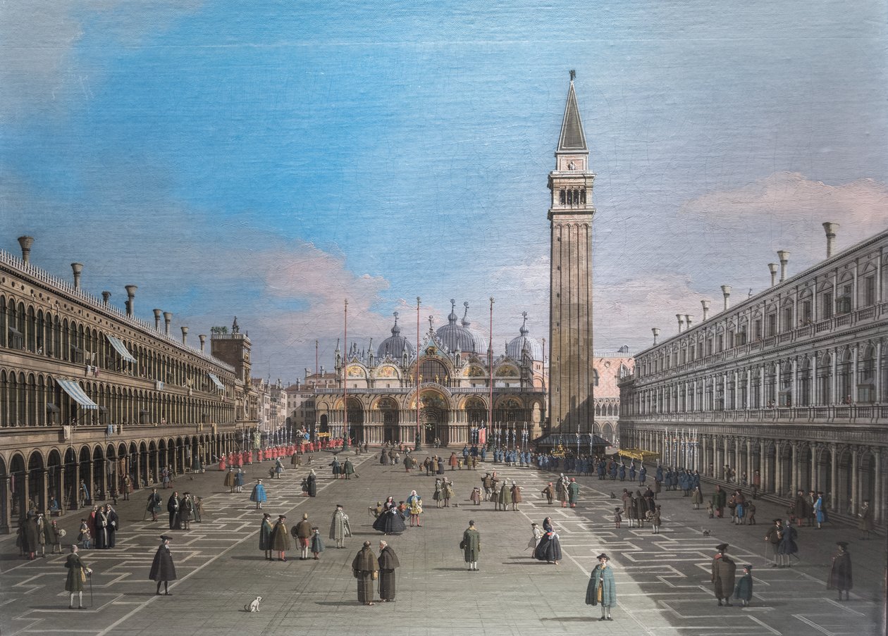 Piazza San Marco with the Basilica, Venice by Canaletto