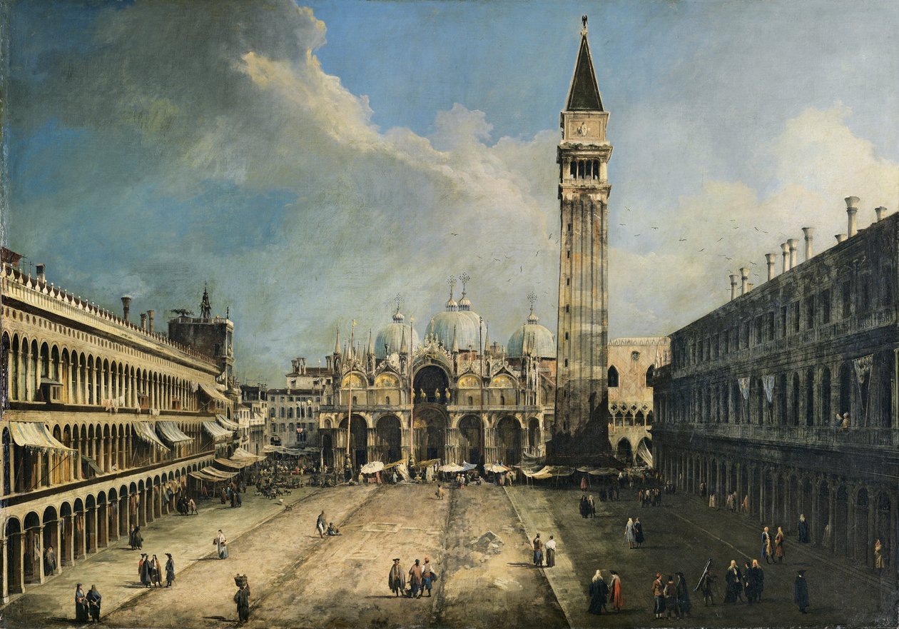 The Piazza San Marco in Venice by Canaletto