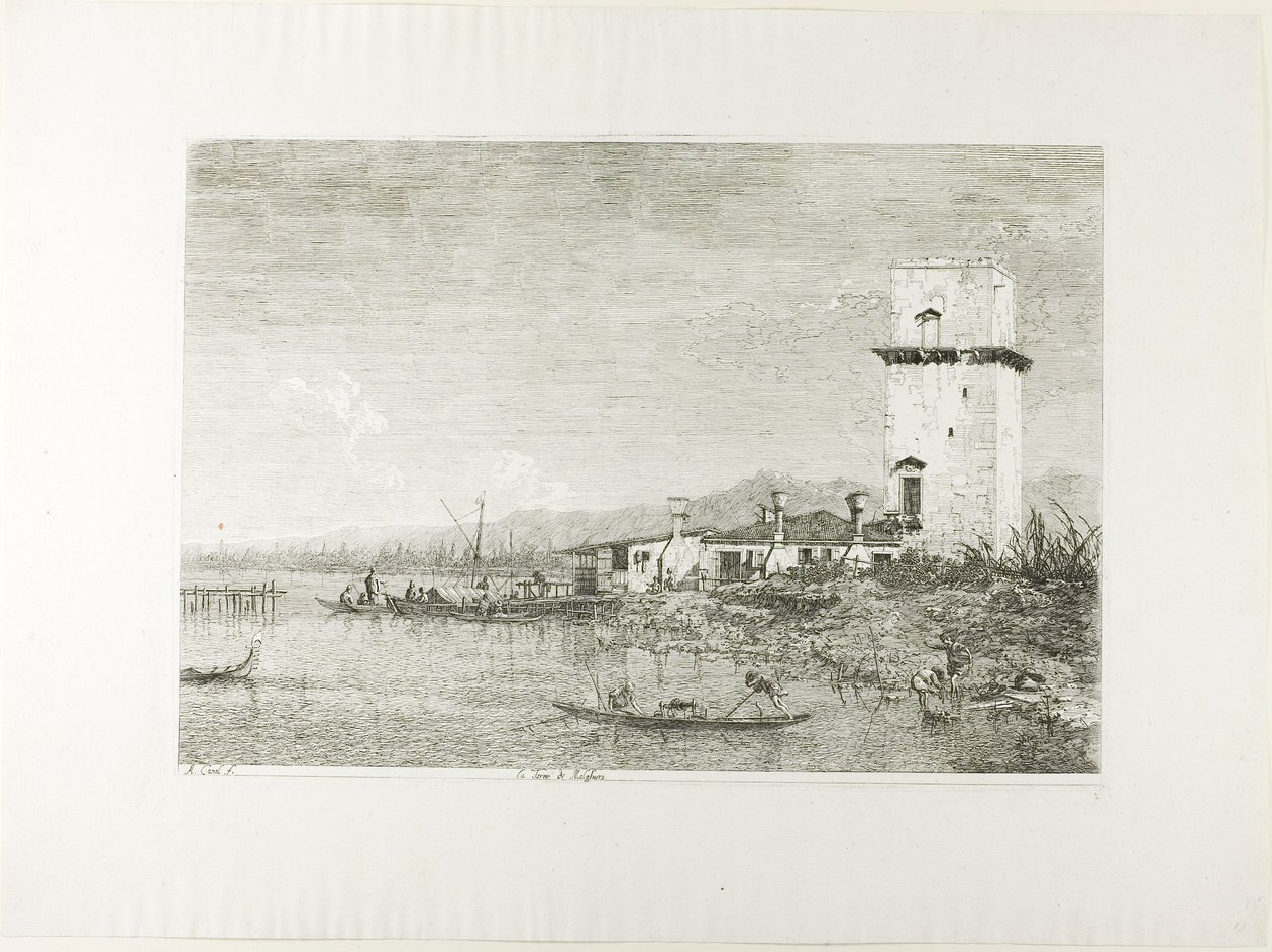 The Tower of Malghera, from Vedute by Canaletto
