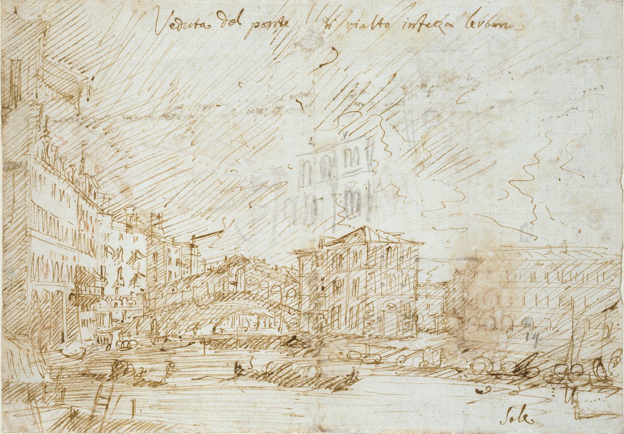 Venice: The Ponte di Rialto by Canaletto